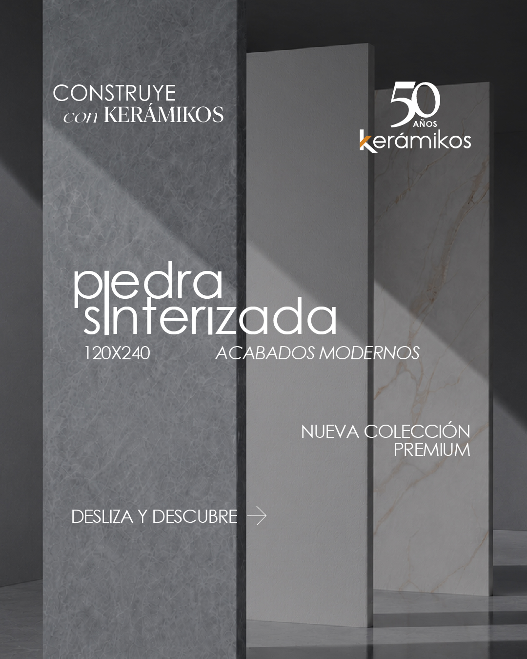 Piedra sinterizada para arquitectura y diseño de interiores